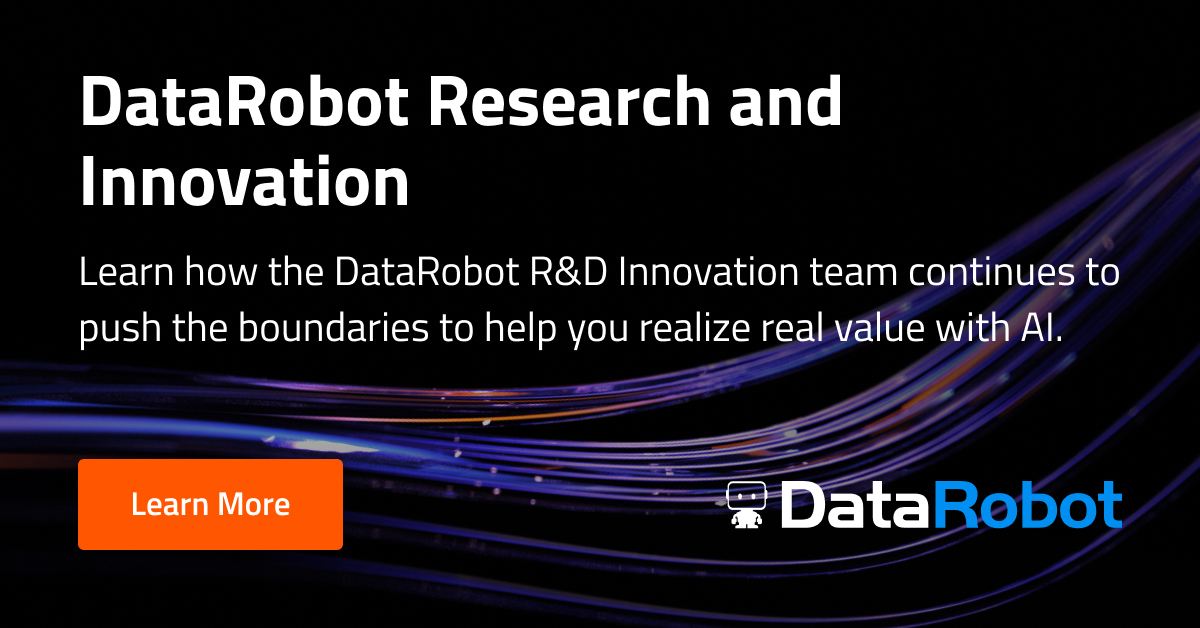 DataRobot Research and Innovation | DataRobot AI Platform